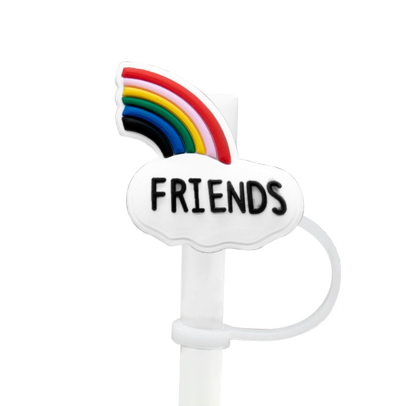 Wholesale 10PCS/PACK Cute Cartoon Dustproof Soft Rubber Straw Caps